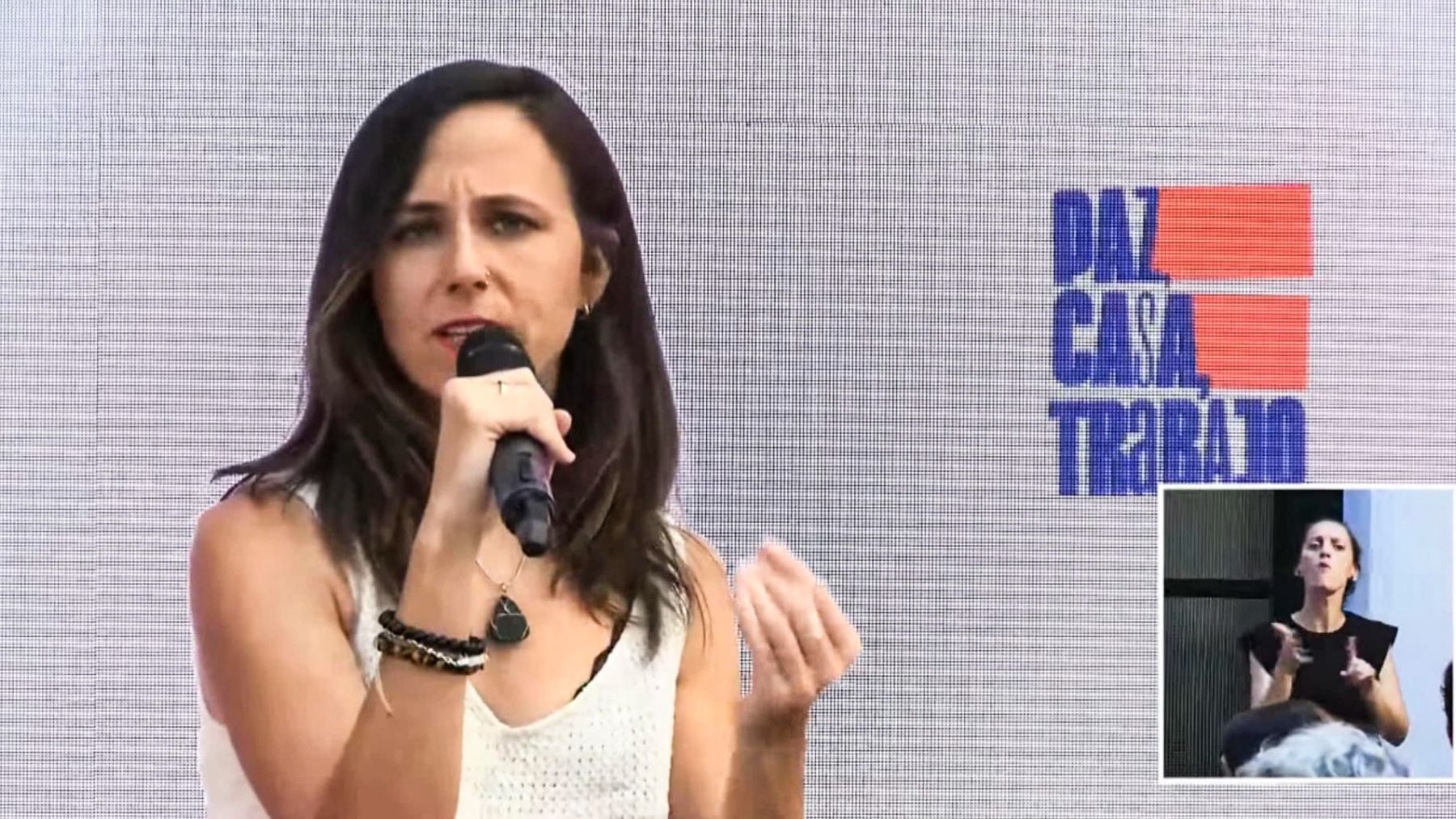 Belarra delira en un acto de Podemos: Se está practicando el terrorismo de extrema derecha en Ceuta