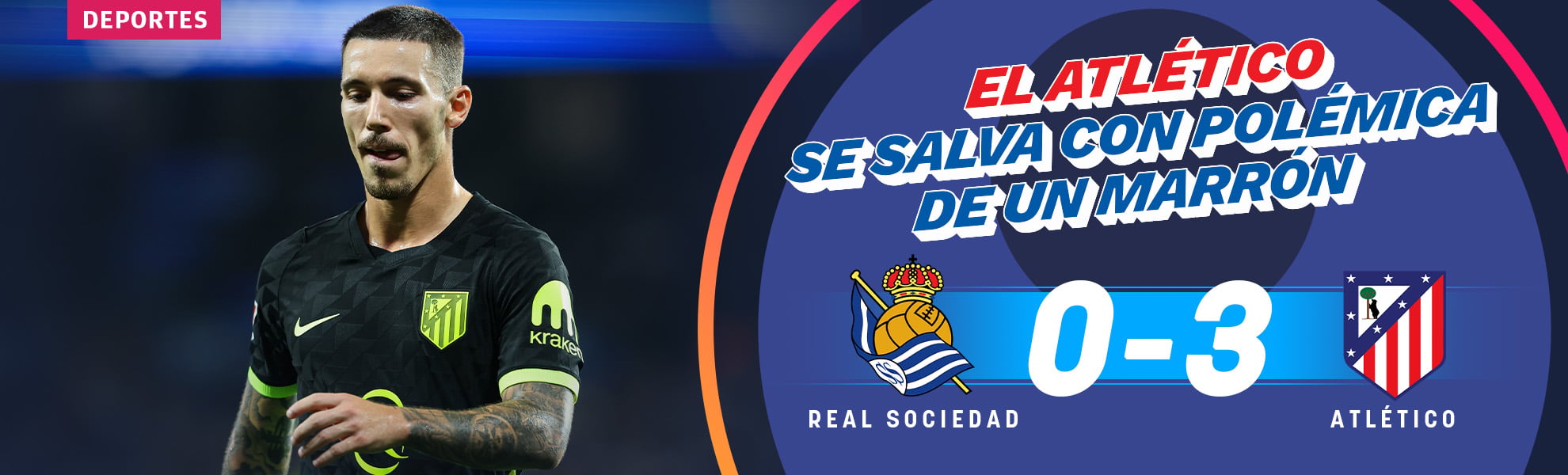 El Atlético se salva con polémica de un marrón