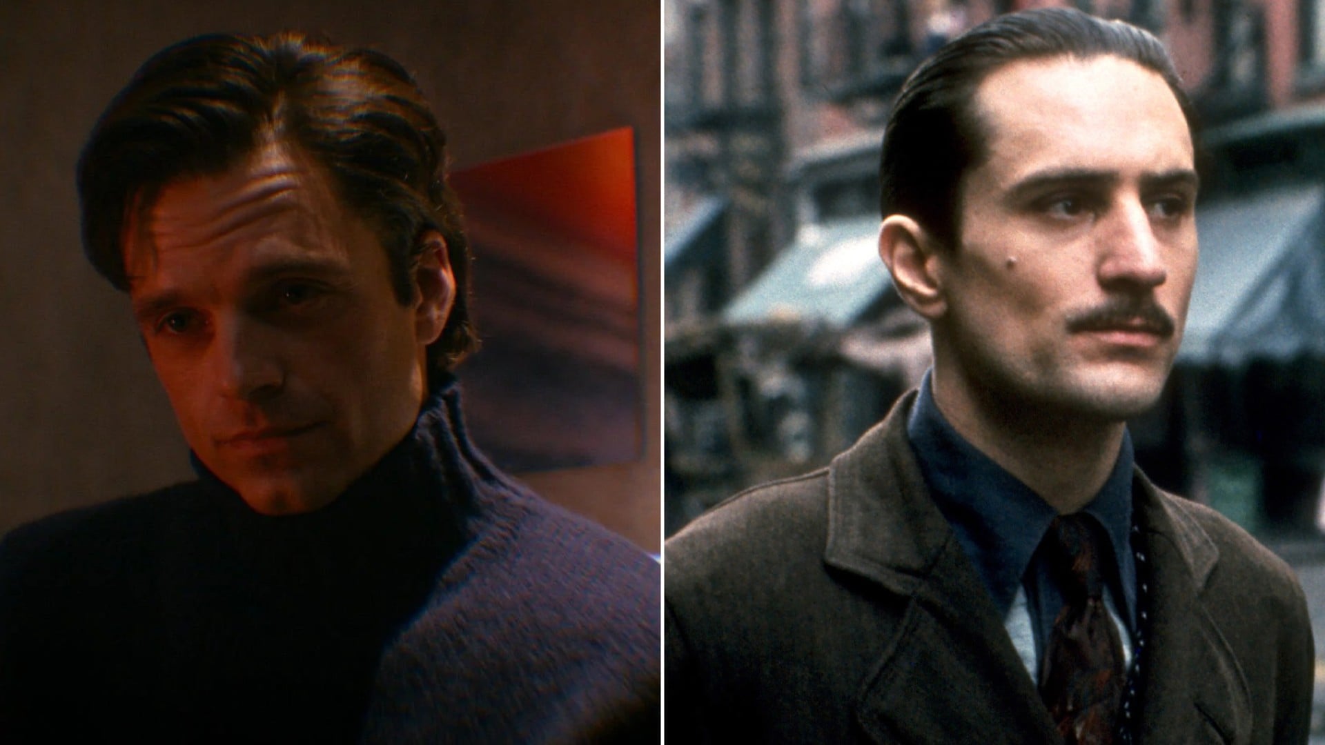 Sebastian Stan en ‘A Different Man’ (A24) y ‘El padrino II’ (Paramount Pictures).