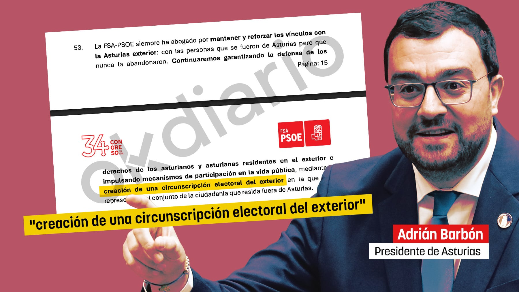 El socialista Barbón aprobó la creación de una circunscripción sólo para los asturianos que vivan fuera de España