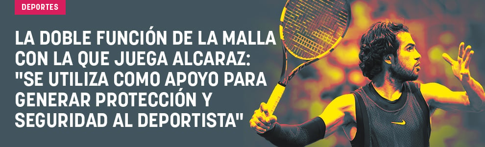 La doble función de la malla con la que juega Alcaraz: Se utiliza como apoyo para generar protección y seguridad al deportista
