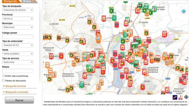 precio gasolina 20 septiembre Andalucía