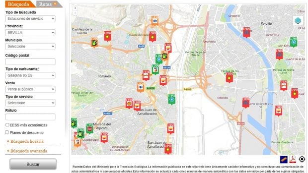 precio gasolina 21 septiembre Andaluc&iacute;a