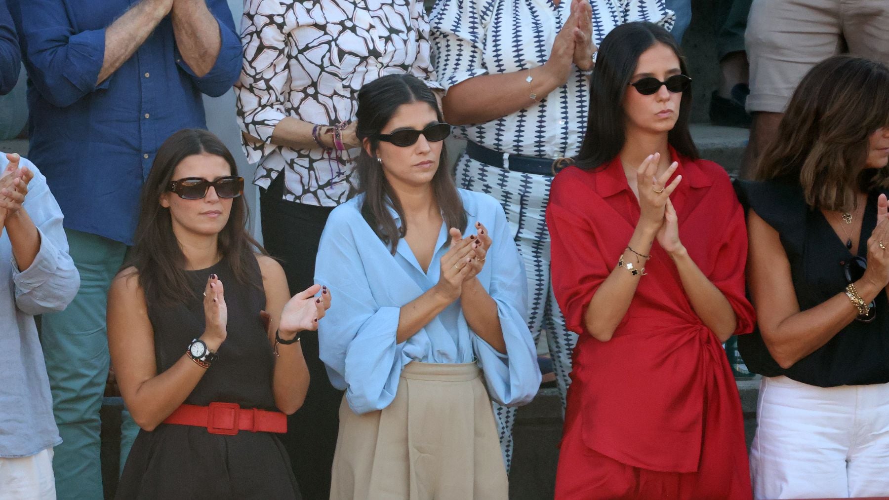 Tana Rivera, María G. de Jaime y Victoria Federica en Móstoles. (Foto: Europa Press)