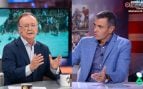 Juan Jesús Vivas, presidente de Ceuta, en El Hormiguero; y Pedro Sánchez, presidente del Gobierno, en 'El intermedio' (Atresmedia)