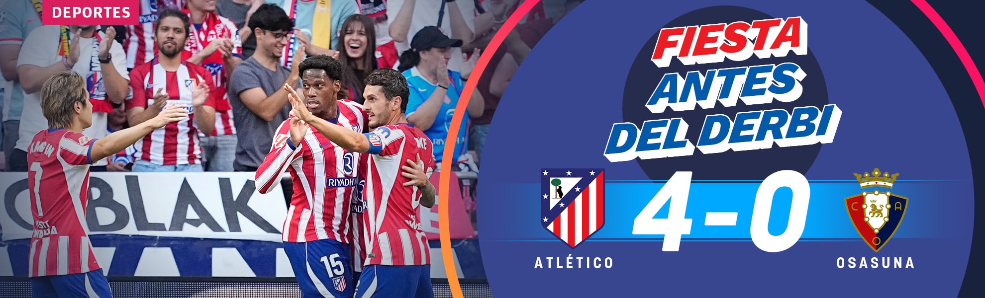 El Atlético se pega un festival ante Osasuna antes de recibir al Real Madrid