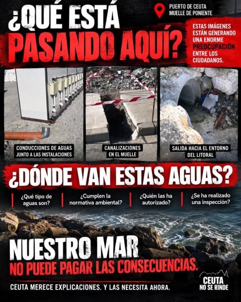 Denuncia Ceuta aguas residuales