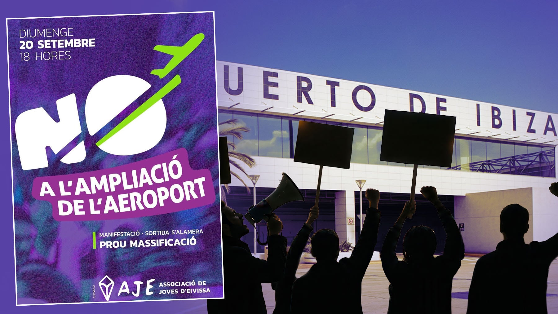 Ibiza se moviliza contra la ampliación del aeropuerto: La protesta no busca acabar con el turismo, sino modificar el modelo