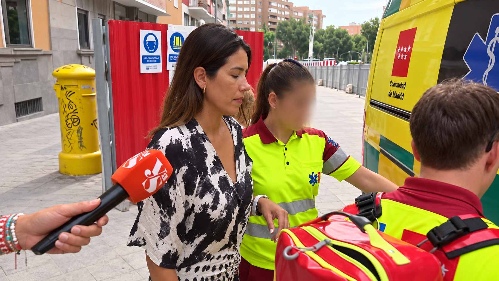 Gabriela Guillén siendo trasladada al hospital. (Foto: ‘Y ahora Sonsoles’)