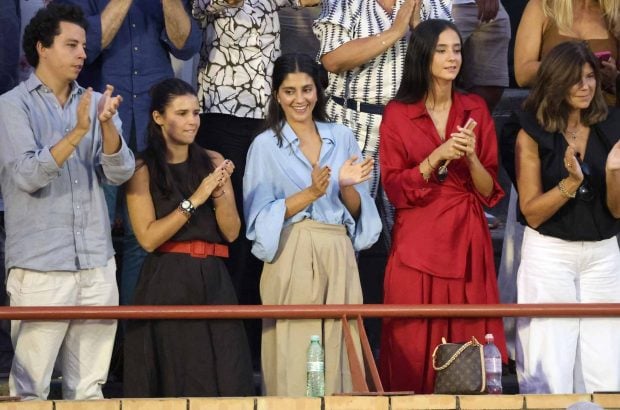 Tana Rivera, María G. de Jaime y Victoria de Marichalar en una corrida de toros. (Foto: Europa Press)