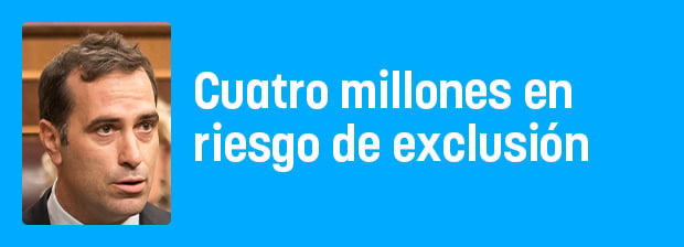 Cuatro millones de españoles en riesgo de exclusión
