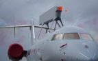 Avión de vigilancia Saab GlobalEye en vuelo con su radar dorsal