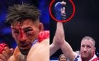 Ilia Topuria y el guante de Justin Gaethje
