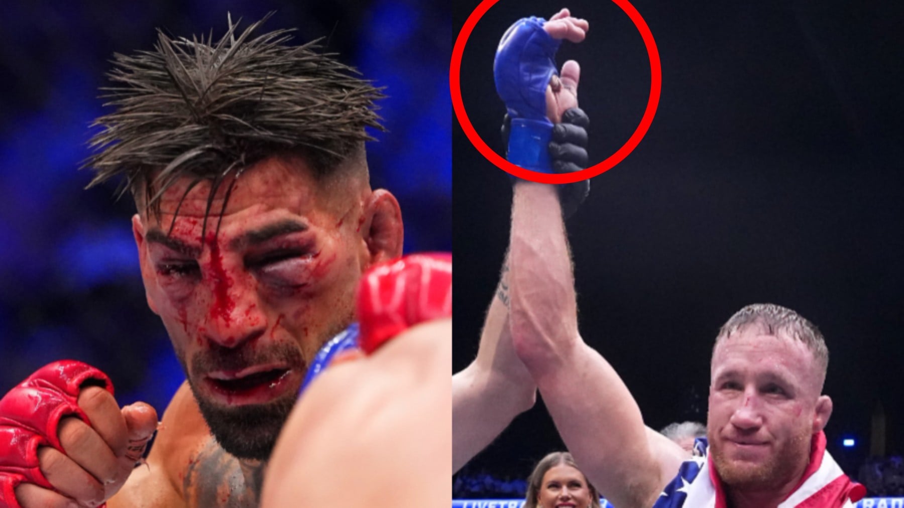 Covington siembra dudas sobre el vendaje de Gaethje en su pelea con Topuria: “Había algo en su guante”