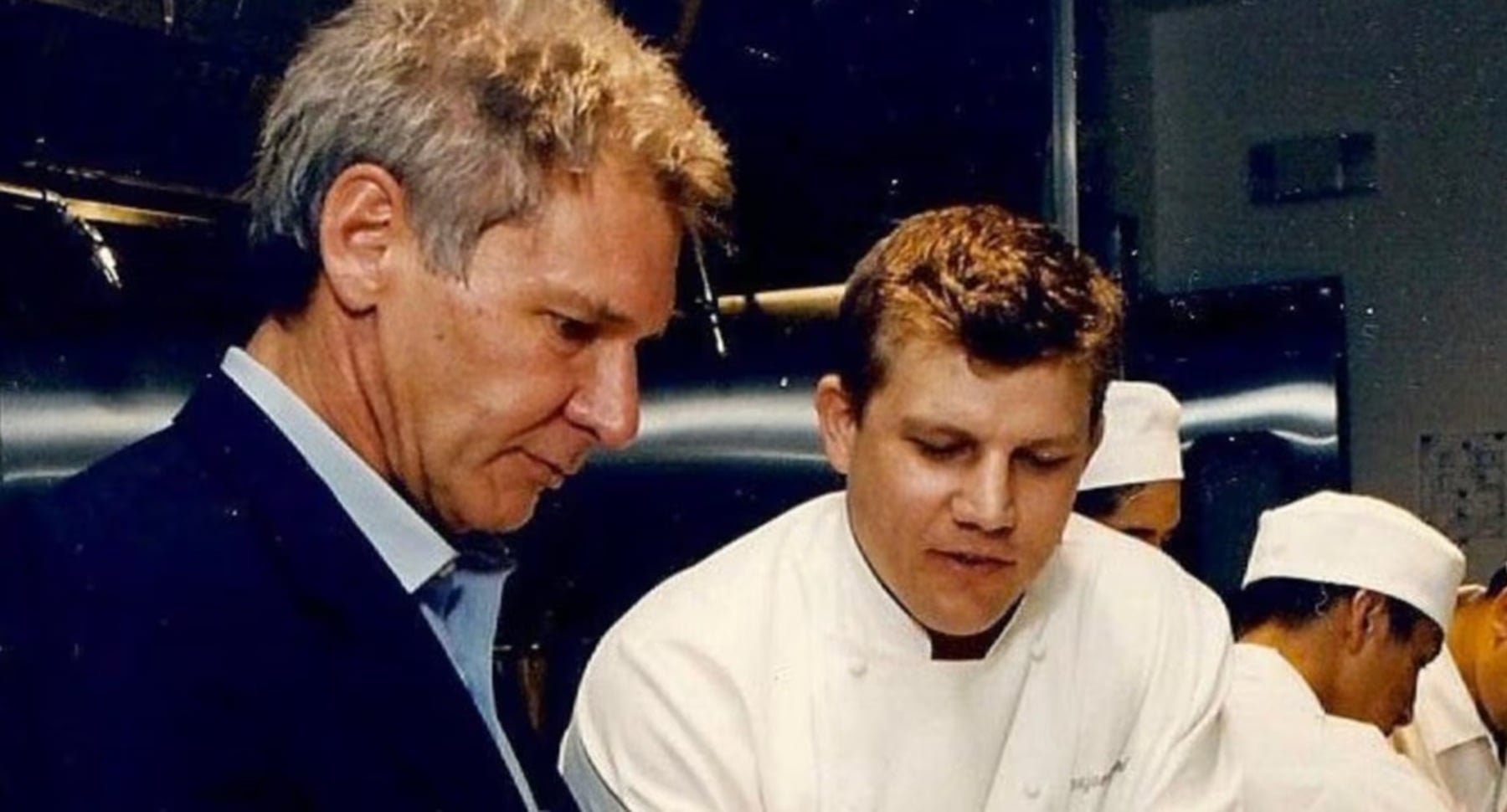 Imagen del actor Harrison Ford y su hijo Ben (Instagram @chefbenford).