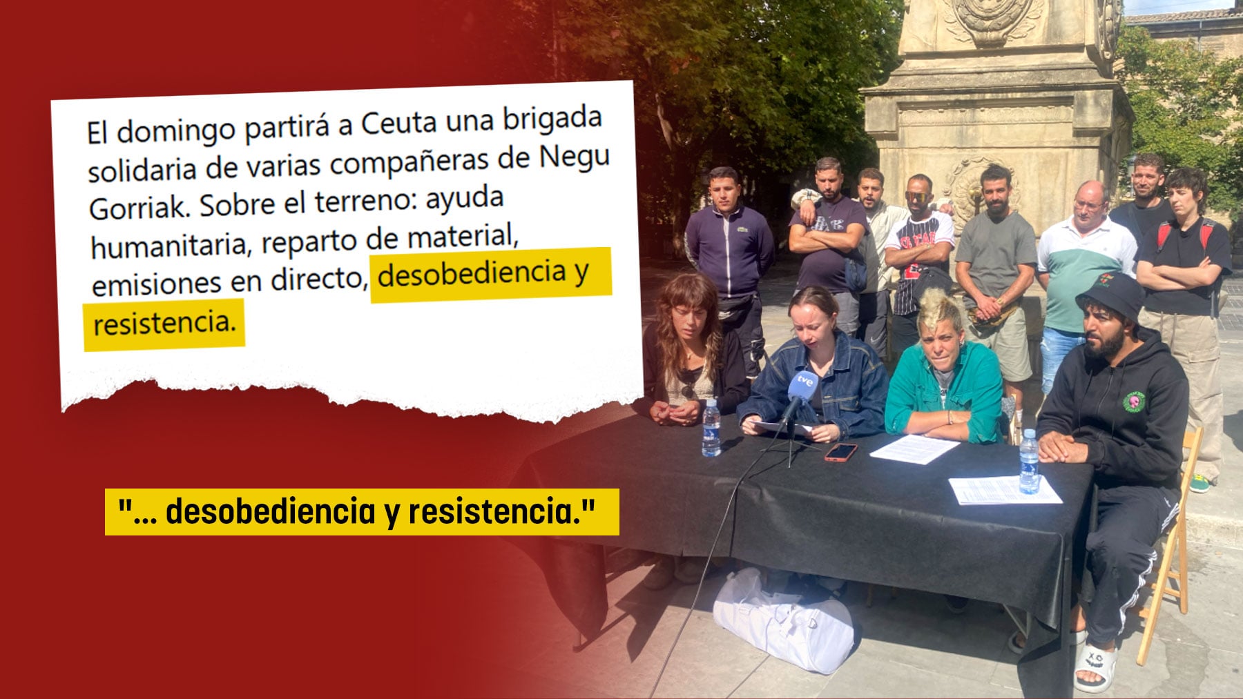 Los proetarras de Negu Gorriak viajan a Ceuta para repartir material entre los invasores y llaman a la desobediencia