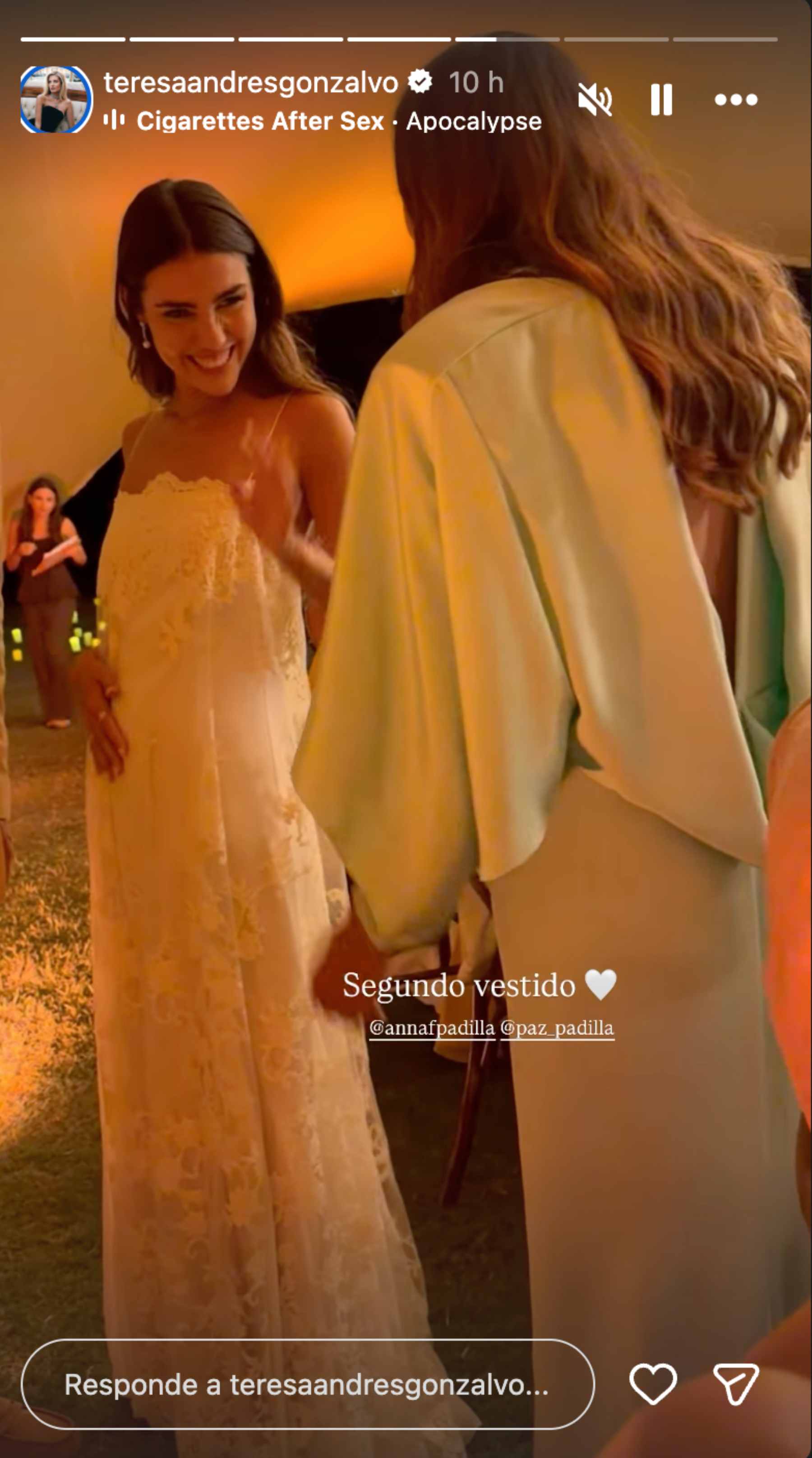 Anna Padilla en el día de su boda. (Foto: RRSS)