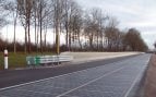 El tramo de carretera cubierto con losas fotovoltaicas Wattway en Tourouvre-au-Perche, en Normandía