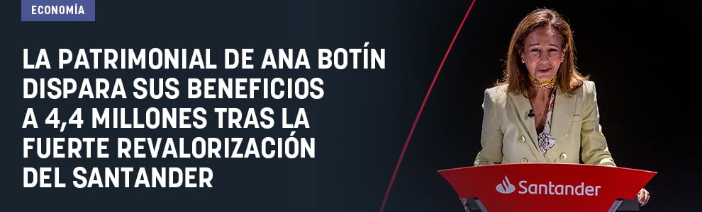 La patrimonial de Ana Botín dispara sus beneficios a 4,4 millones tras la fuerte revalorización del Santander