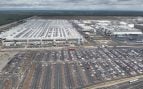 Vista aérea de la Gigafactory Berlin-Brandenburg de Tesla en Grünheide