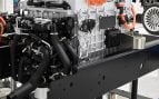 El sistema de pila de combustible de tercera generación de Toyota montado en el chasis de un camión pesado