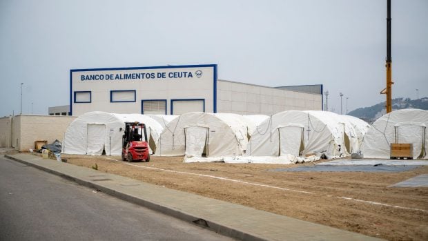 Campamento inmigrantes Ceuta
