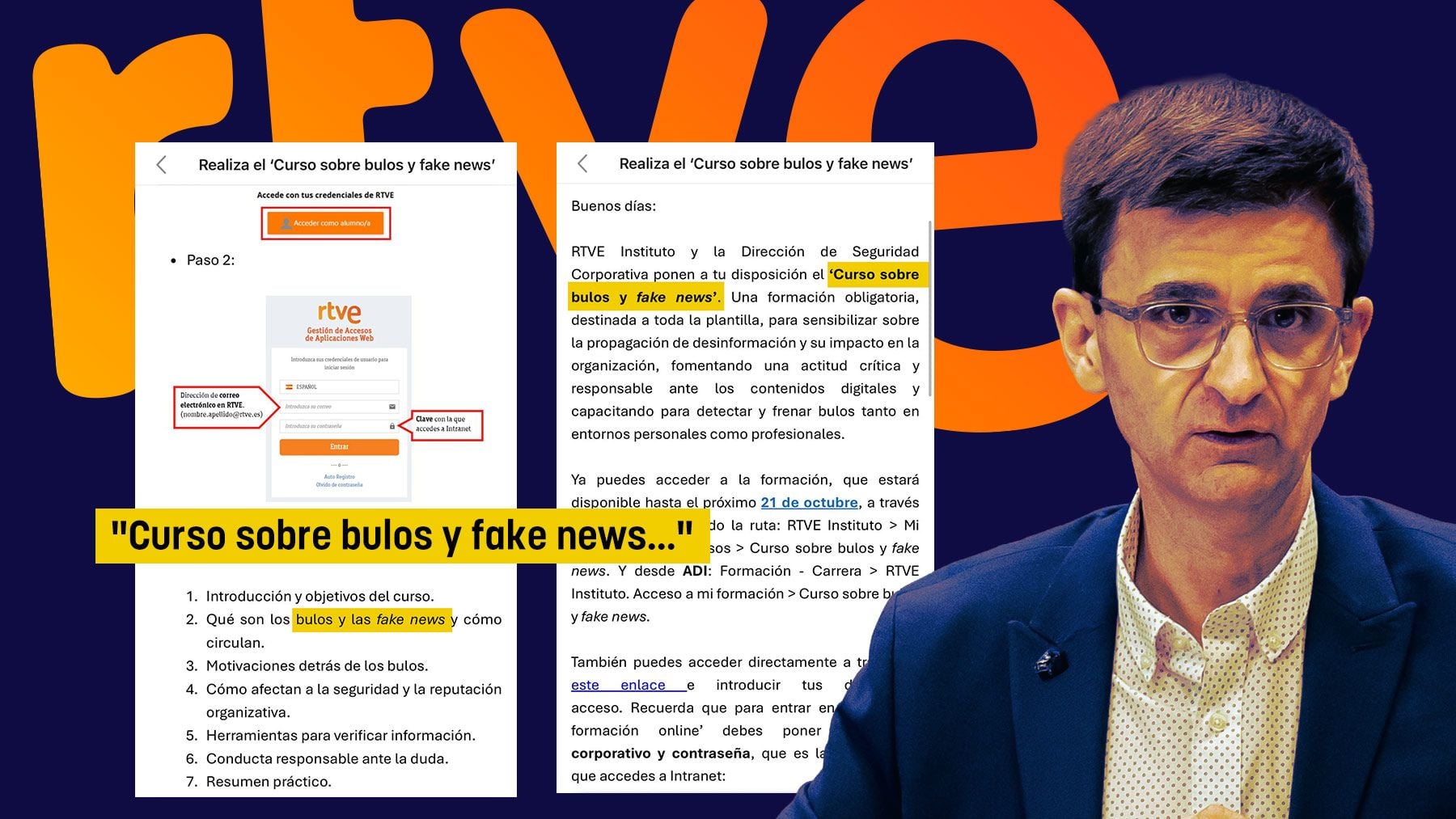 RTVE impone un curso contra los bulos y la plantilla se mofa: ¿Para qué, si luego se emiten en antena?