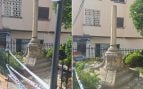 Examinan los daños en la cruz de Bunyola tras intentar un joven escalar el monumento durante las fiestas patronales