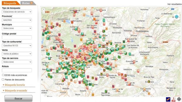 precio gasolina 22 septiembre Madrid