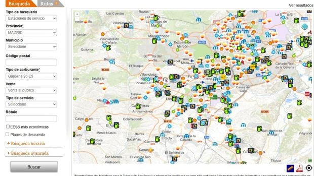 precio gasolina 25 septiembre Madrid