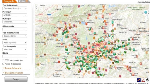 precio gasolina 23 septiembre Madrid