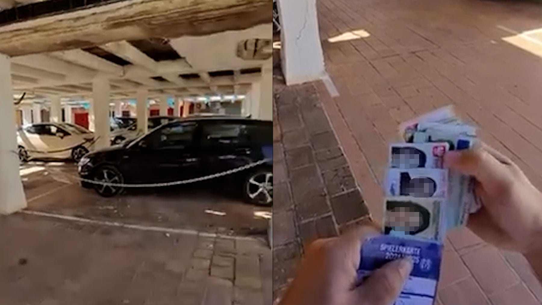 El vertedero secreto de los carteristas en Mallorca: DNI y pasaportes tirados en un parking de Playa de Palma