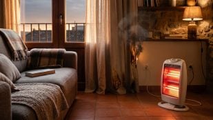 separar las estufas y calefactores de los muebles