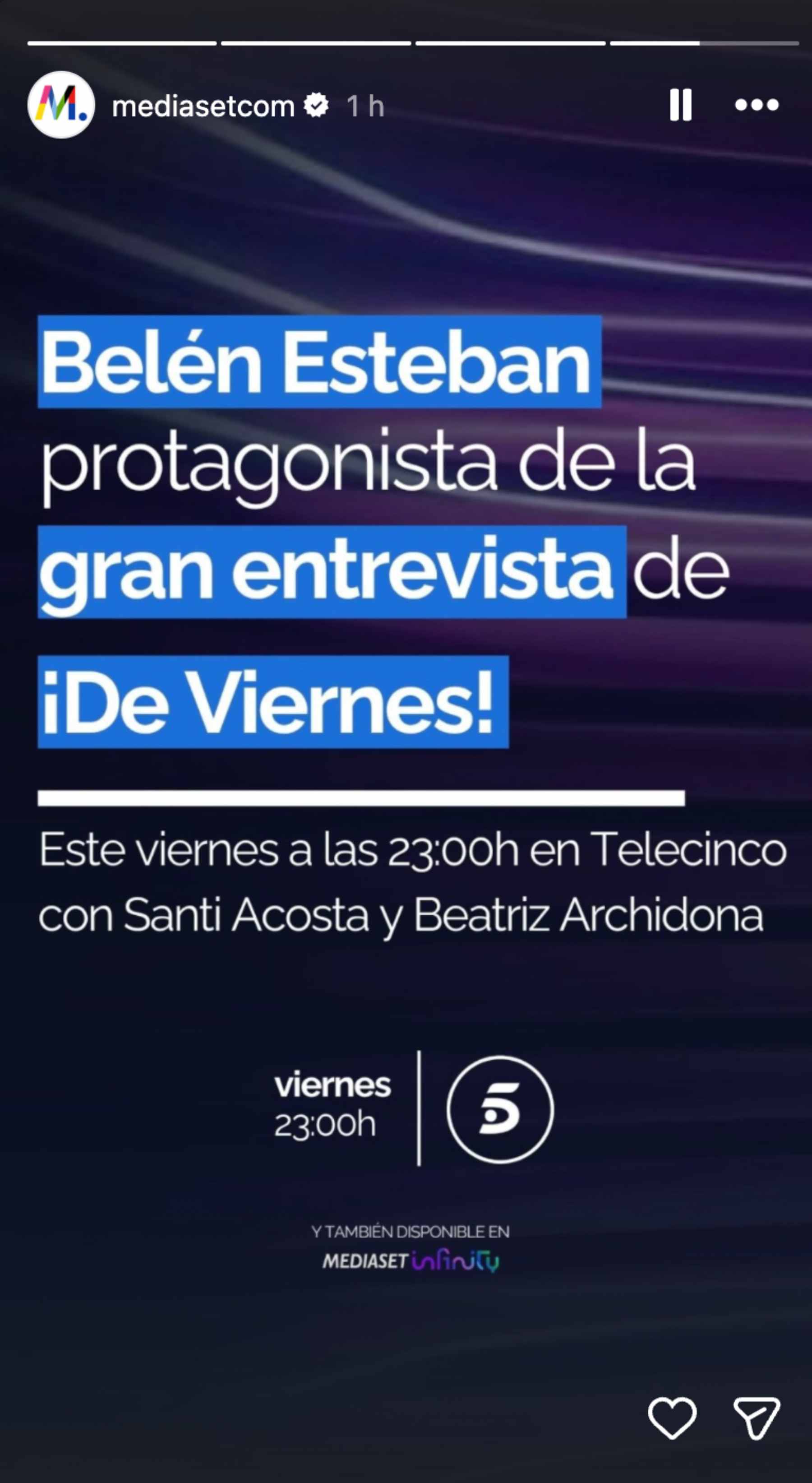 Historia de Instagram de '&iexcl;De Viernes!'. (Foto: RRSS)