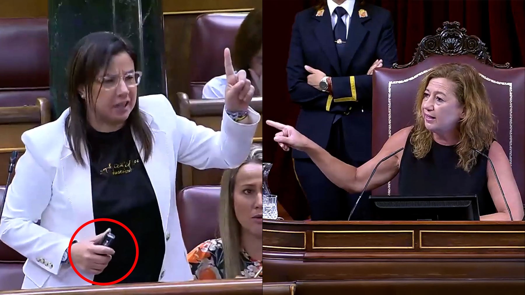 Armengol expulsa a una diputada del PP por mostrar el gas pimienta que usan las mujeres de Ceuta contra los invasores
