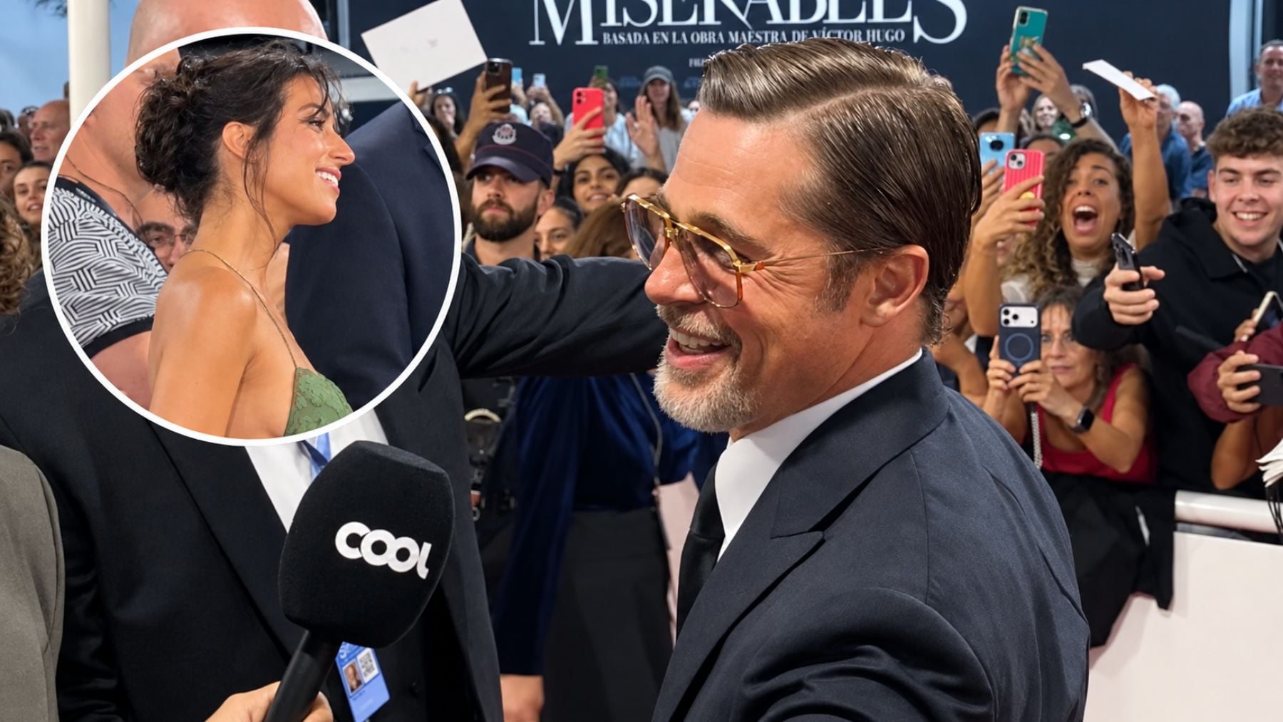 Brad Pitt e Inés de Ramón. (Fotos: COOL)