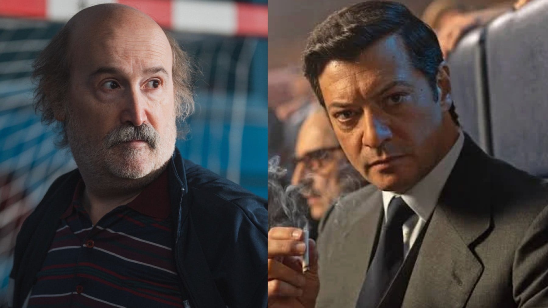 Javier Cámara en ‘Yakarta’ y Álvaro Morte en ‘Anatomía de un instante’ (Movistar Plus).