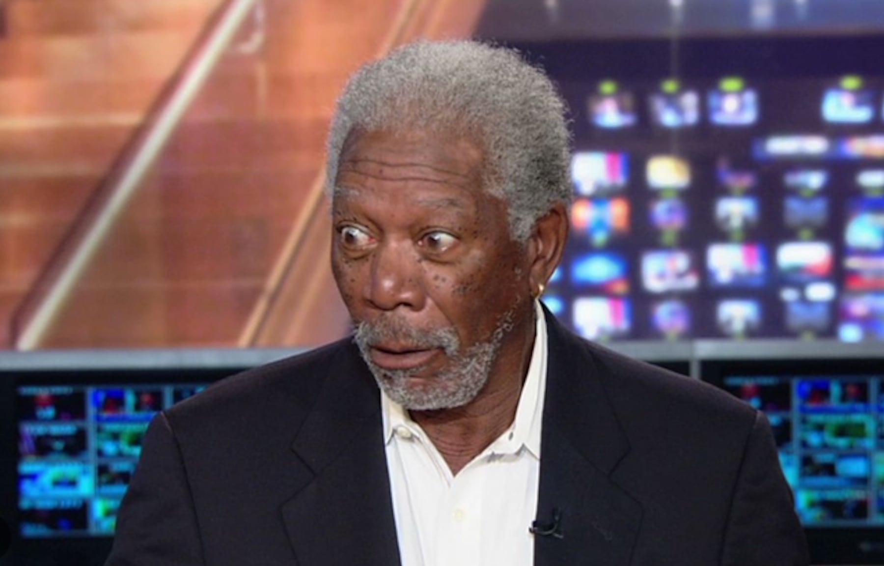 Morgan Freeman en televisión. (Foto: CNN)