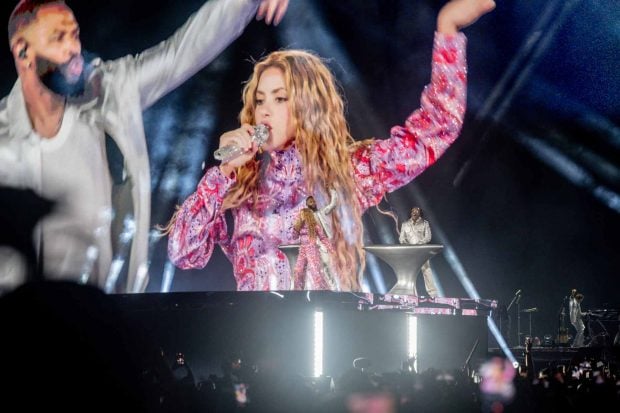 Shakira durante uno de sus conciertos en Madrid. (Foto: Europa Press)