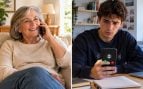 Teléfono, llamada, mujer, hombre