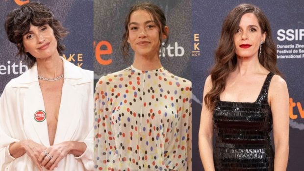 Paz Vega, Greta Fernández y Nuria Gago. (Fotos: EFE)