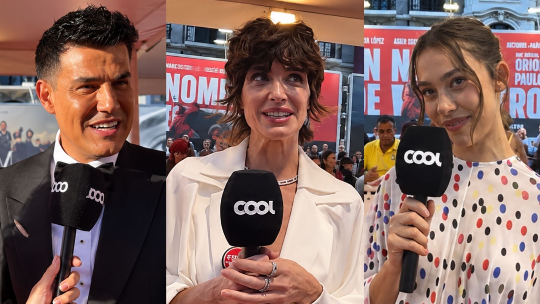 De izquierda a derecha. Alejandro de Miguel, Paz Vega y Greta Fernández. (Fotos: COOL)