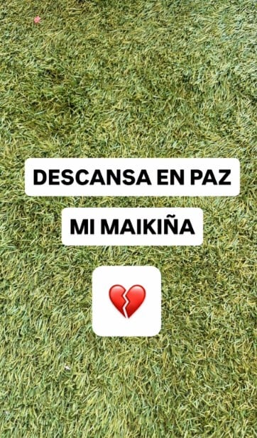 Captura de pantalla del mensaje de despedida de Mar&iacute;a Castro a su amiga Maika (Instagram).