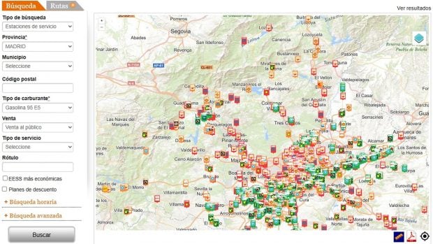 precio gasolina 5 octubre Madrid