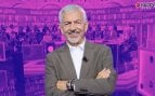 Montaje de imágens de Carlos Sobera en el plató de Rueda la letra (Mediaset).