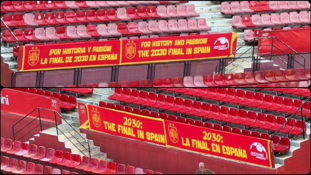 A Sánchez-Pizjuán stadionban Spanyolországnak követelték a 2030-as vb-döntőt