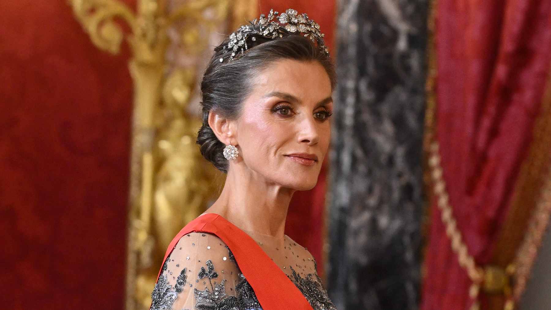 La Reina Letizia en eln Palacio Real. (Foto: Europa Press)