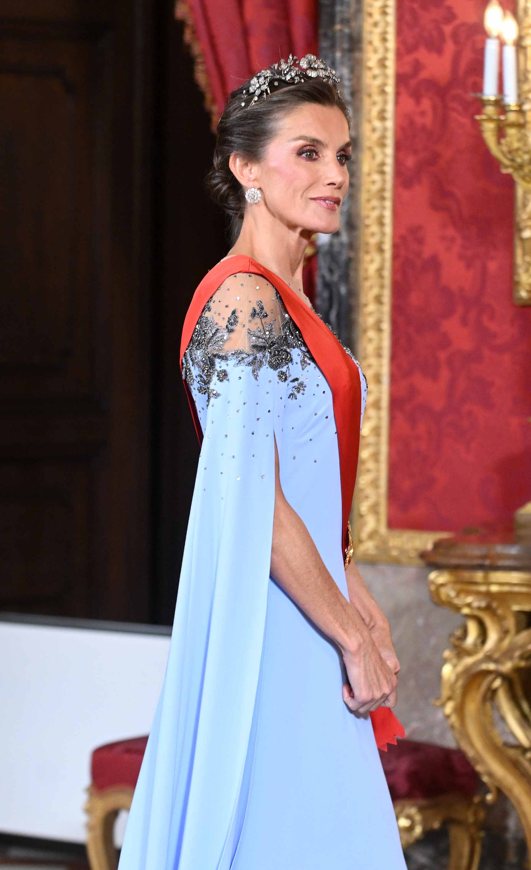 La Reina Letizia en eln Palacio Real. (Foto: Europa Press)