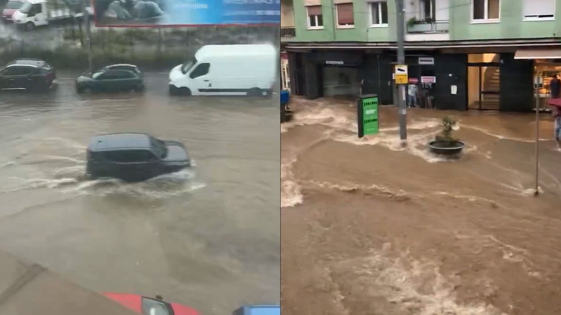 Las lluvias torrenciales desatan el caos en Cataluña y obligan a activar alertas por inundaciones