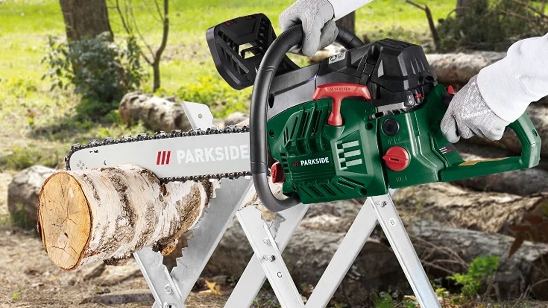 Va a haber colas en Lidl por la motosierra parkside de gasolina con 2.000W de potencia a un precio irresistible